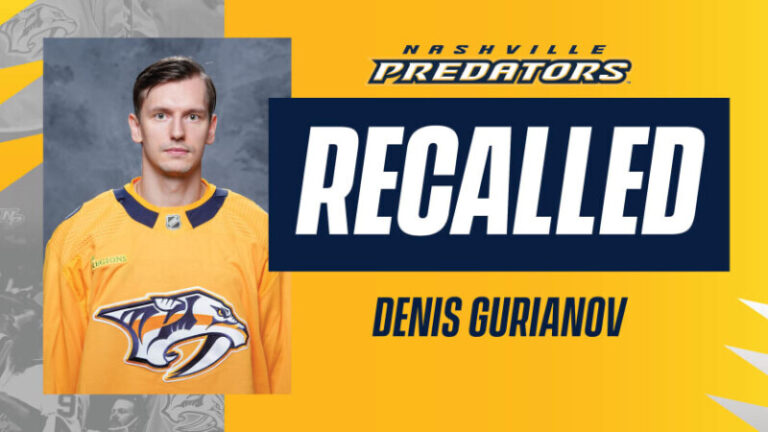 Predators Recall Denis Gurianov From Milwaukee (AHL) - Dickson County ...