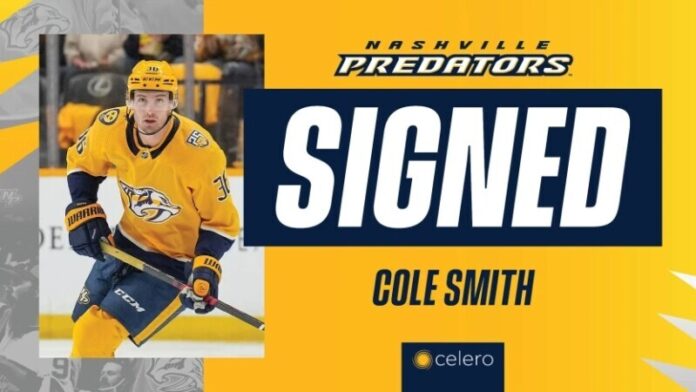 Predators Sign Cole Smith to Two-Year, $2 Million Contract