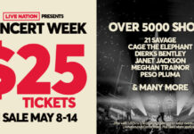 Live Nation Offering $25 Tickets Through May 14