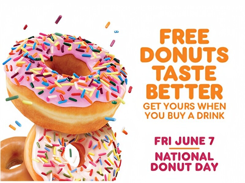 Dunkin' Celebrating National Donut Day with Free Donut Offer Dickson