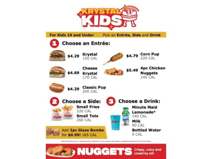 krystal kids menu