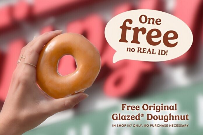 KKD_Real_ID_Image_1_-_Without_Logo Krispy Kreme sweetens REAL ID deadline with free Original Glazed® Doughnuts May 7 for all guests, No ID required