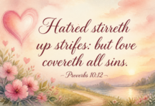 Daily Devotional: The Power of Love Over Hatred Devotional image for Proverbs 10:12